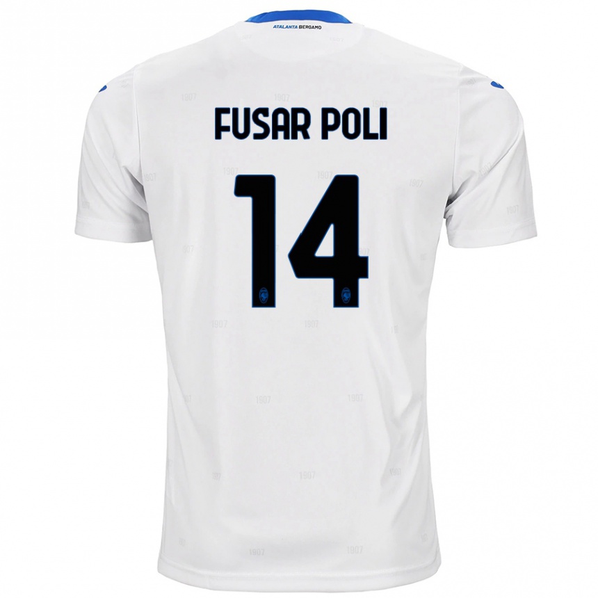 Kids Football Giulia Fusar Poli #14 White Away Jersey 2024/25 T-Shirt Canada