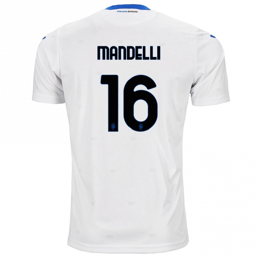 Kids Football Giulia Mandelli #16 White Away Jersey 2024/25 T-Shirt Canada