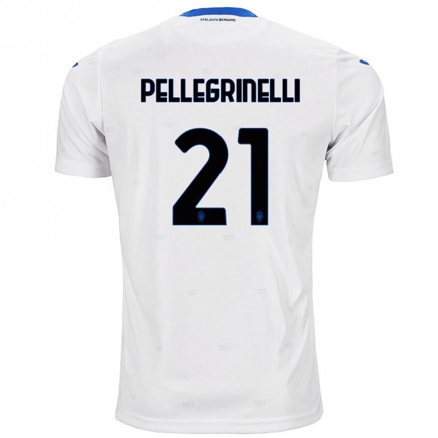 Kids Football Giorgia Pellegrinelli #21 White Away Jersey 2024/25 T-Shirt Canada