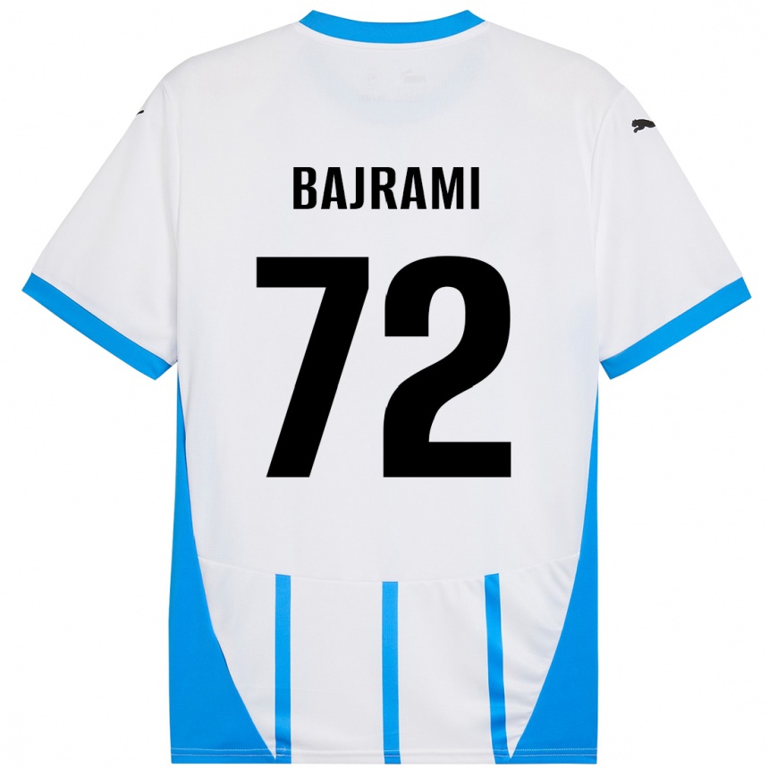 Kids Football Nedim Bajrami #72 White Blue Away Jersey 2024/25 T-Shirt Canada