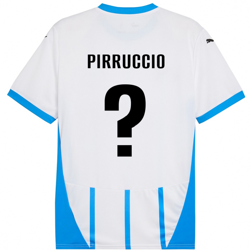 Kids Football Federico Pirruccio #0 White Blue Away Jersey 2024/25 T-Shirt Canada