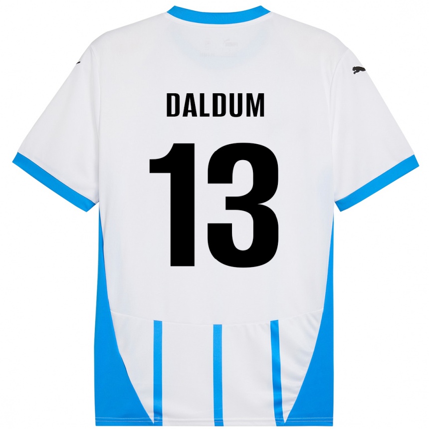 Kids Football Sonosi Daldum #13 White Blue Away Jersey 2024/25 T-Shirt Canada