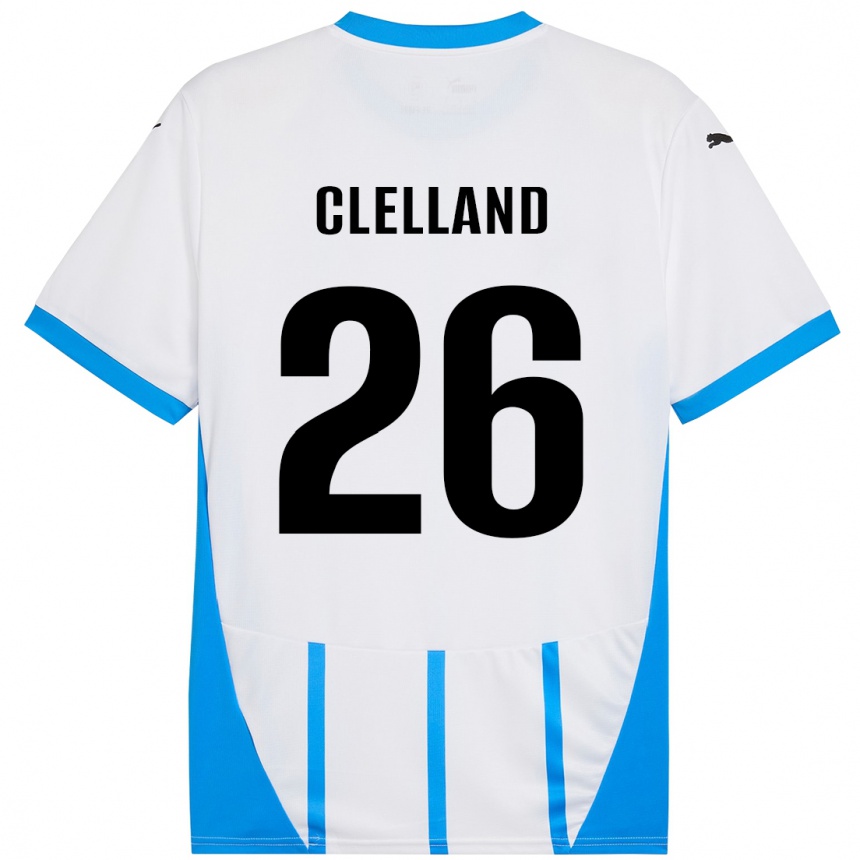 Kids Football Lana Clelland #26 White Blue Away Jersey 2024/25 T-Shirt Canada