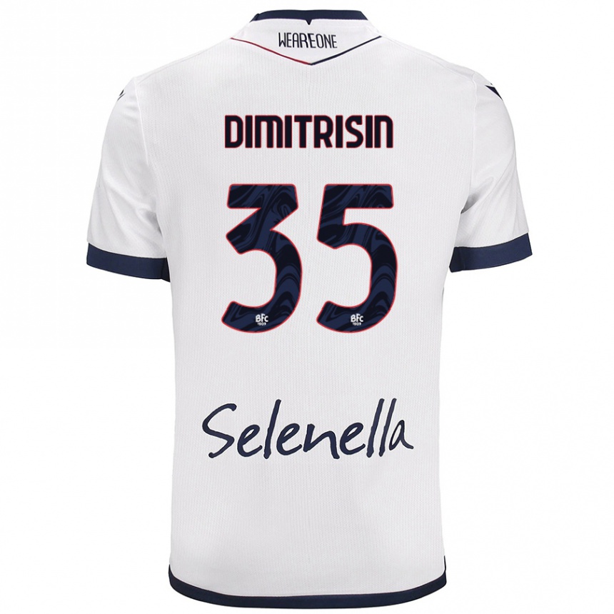 Enfant Football Maillot Danila Dimitrișin #35 Blanc Bleu Royal Tenues Extérieur 2024/25 Canada