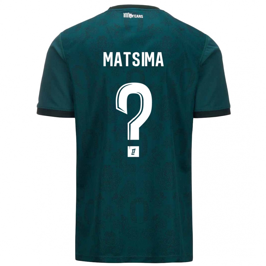 Kids Football Chrislain Matsima #0 Dark Green Away Jersey 2024/25 T-Shirt Canada