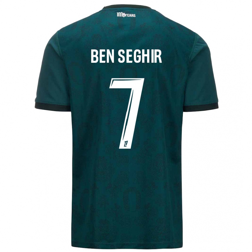 Kids Football Eliesse Ben Seghir #7 Dark Green Away Jersey 2024/25 T-Shirt Canada