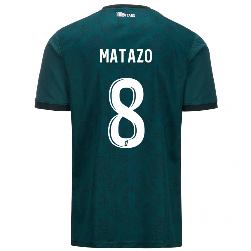 Kids Football Eliot Matazo #8 Dark Green Away Jersey 2024/25 T-Shirt Canada