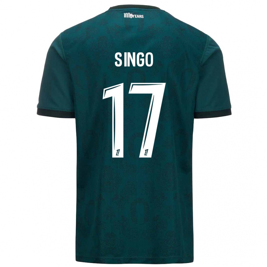 Kids Football Wilfried Singo #17 Dark Green Away Jersey 2024/25 T-Shirt Canada