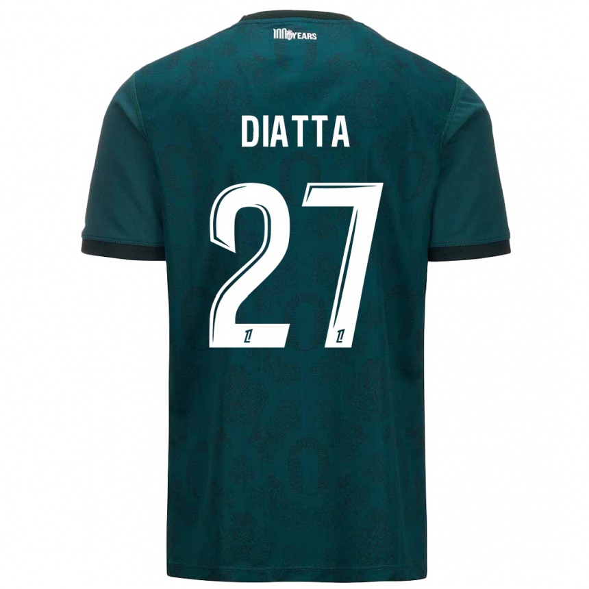 Kids Football Krépin Diatta #27 Dark Green Away Jersey 2024/25 T-Shirt Canada