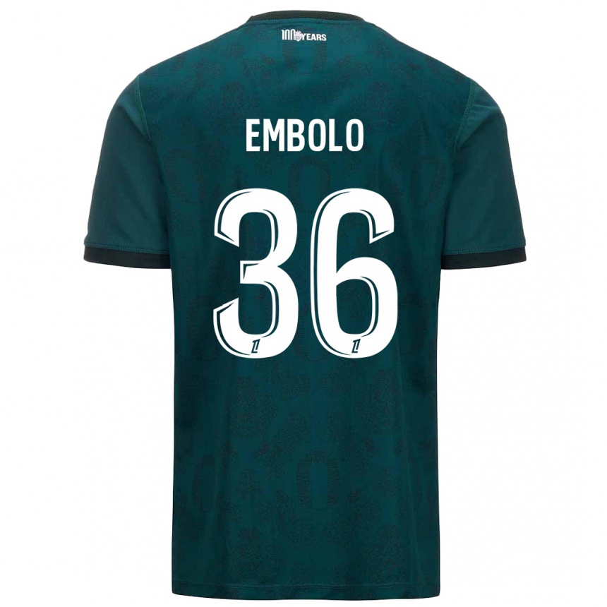 Kids Football Breel Embolo #36 Dark Green Away Jersey 2024/25 T-Shirt Canada