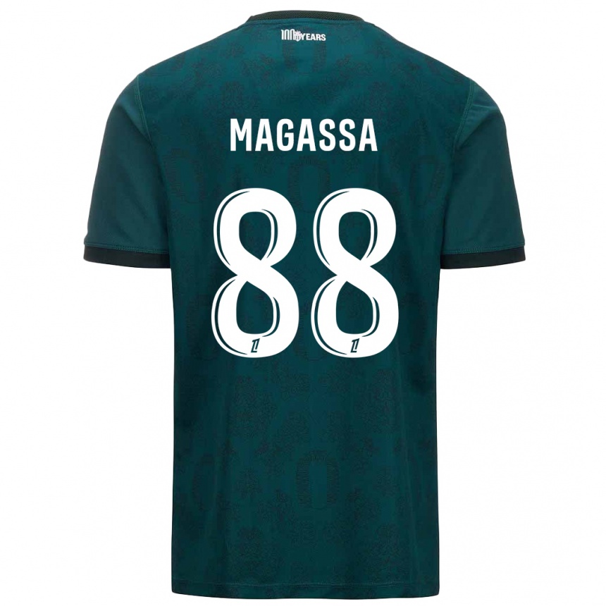 Kids Football Soungoutou Magassa #88 Dark Green Away Jersey 2024/25 T-Shirt Canada