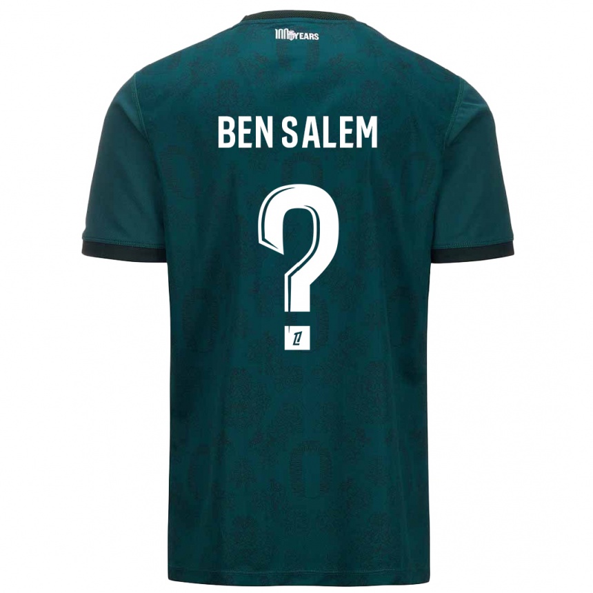 Kids Football Oualid Ben Salem #0 Dark Green Away Jersey 2024/25 T-Shirt Canada