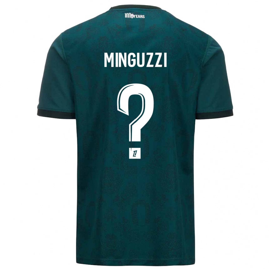 Kids Football Matteo Minguzzi #0 Dark Green Away Jersey 2024/25 T-Shirt Canada