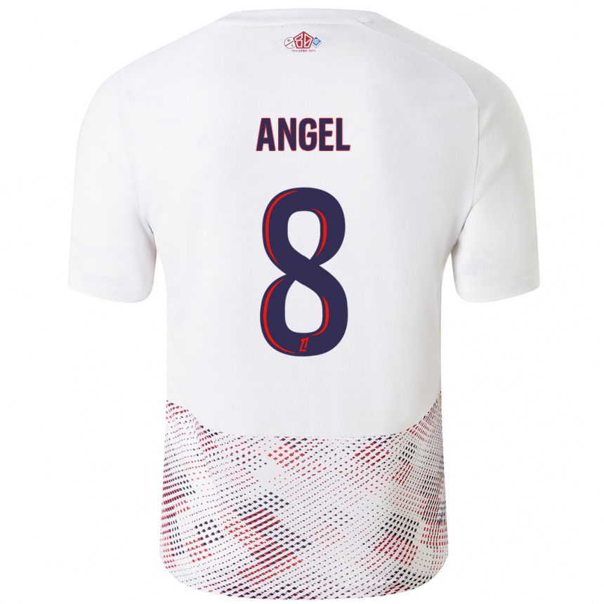 Kids Football Angel Gomes #8 White Royal Blue Away Jersey 2024/25 T-Shirt Canada