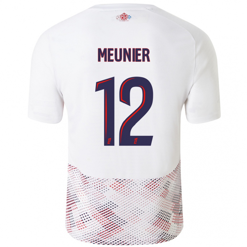 Enfant Football Maillot Thomas Meunier #12 Blanc Bleu Royal Tenues Extérieur 2024/25 Canada