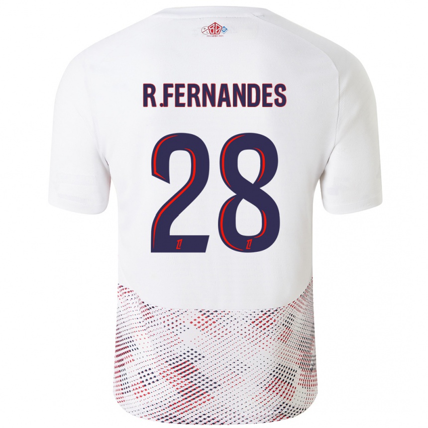 Kids Football Rafael Fernandes #28 White Royal Blue Away Jersey 2024/25 T-Shirt Canada