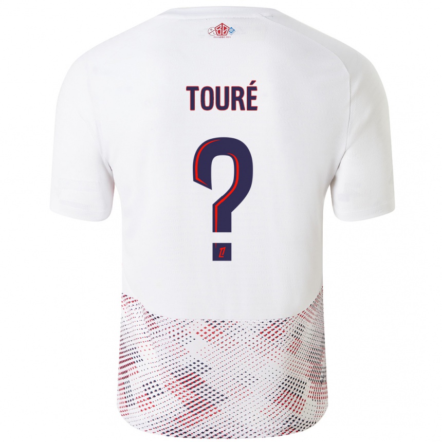 Enfant Football Maillot Ousmane Touré #0 Blanc Bleu Royal Tenues Extérieur 2024/25 Canada