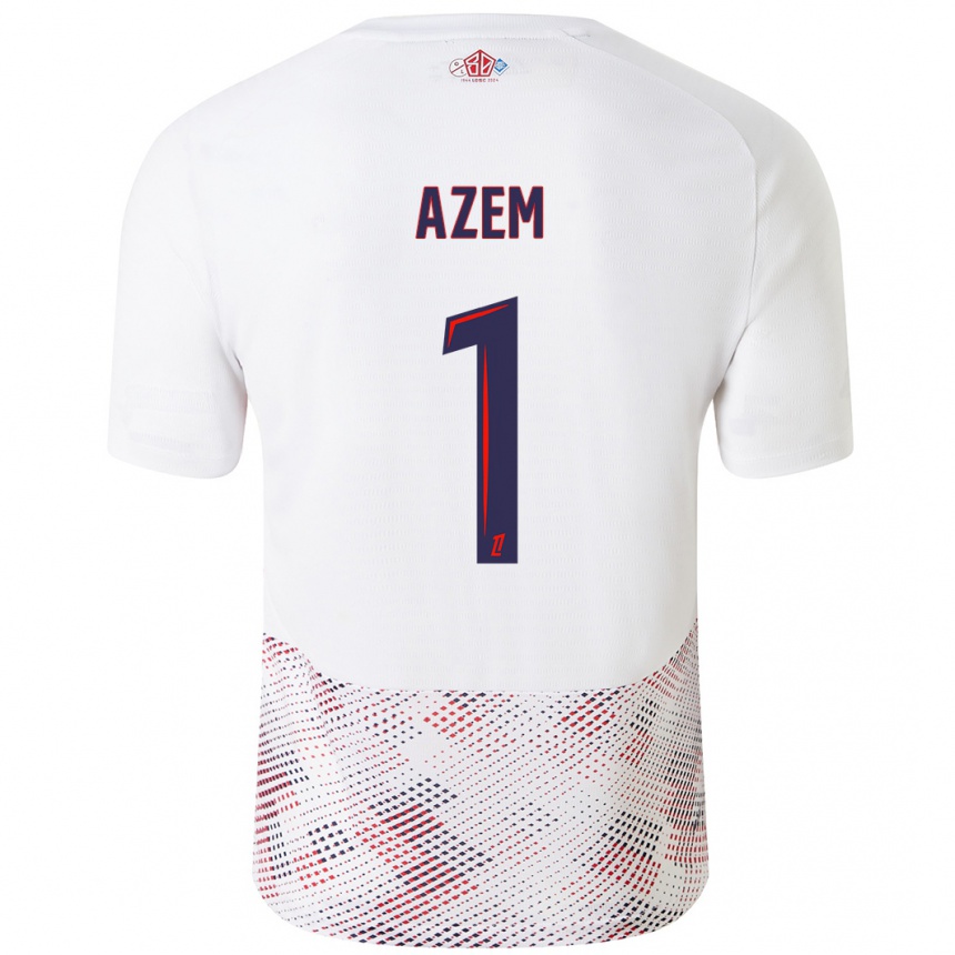 Kids Football Floriane Azem #1 White Royal Blue Away Jersey 2024/25 T-Shirt Canada