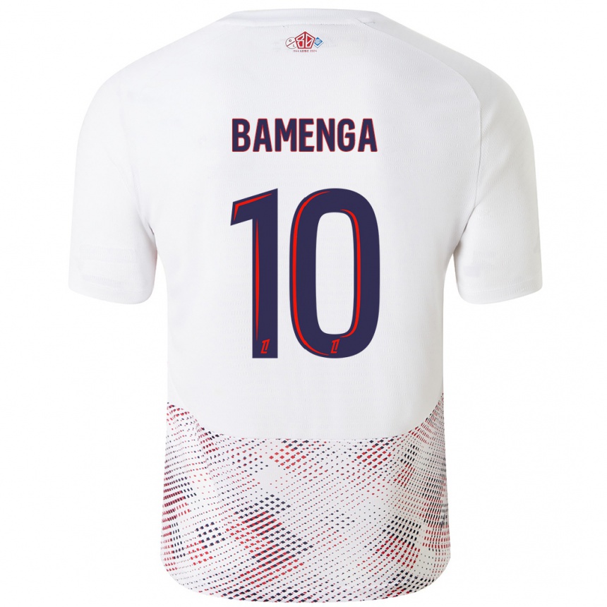 Kids Football Naomie Bamenga #10 White Royal Blue Away Jersey 2024/25 T-Shirt Canada