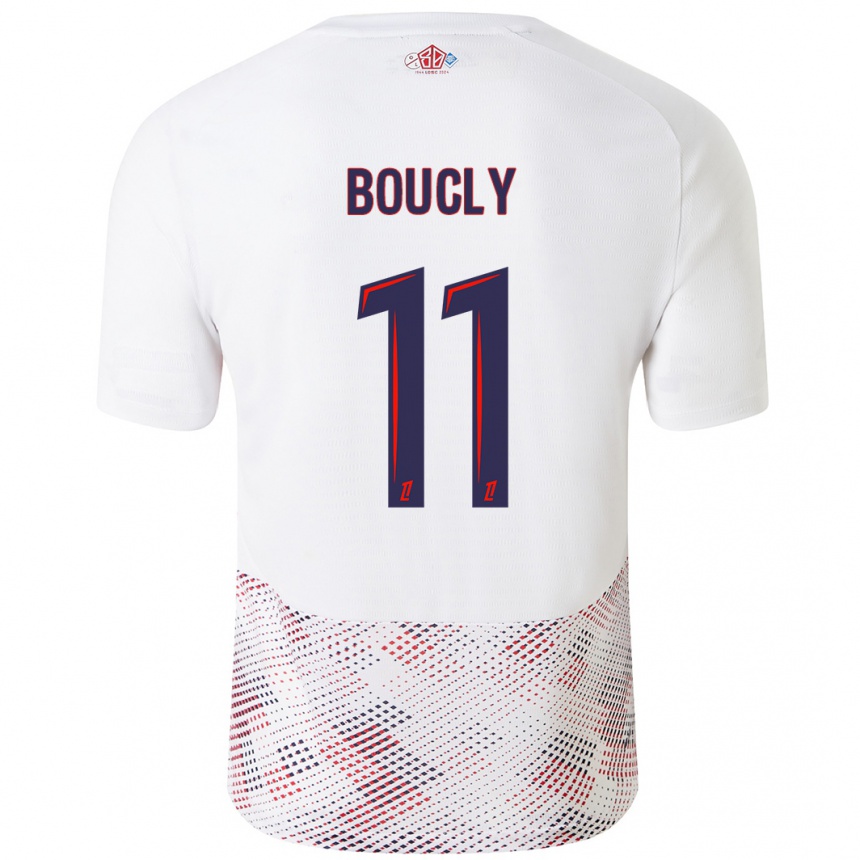 Kids Football Maïté Boucly #11 White Royal Blue Away Jersey 2024/25 T-Shirt Canada