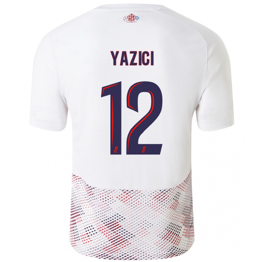 Enfant Football Maillot Yusuf Yazici #12 Blanc Bleu Royal Tenues Extérieur 2024/25 Canada