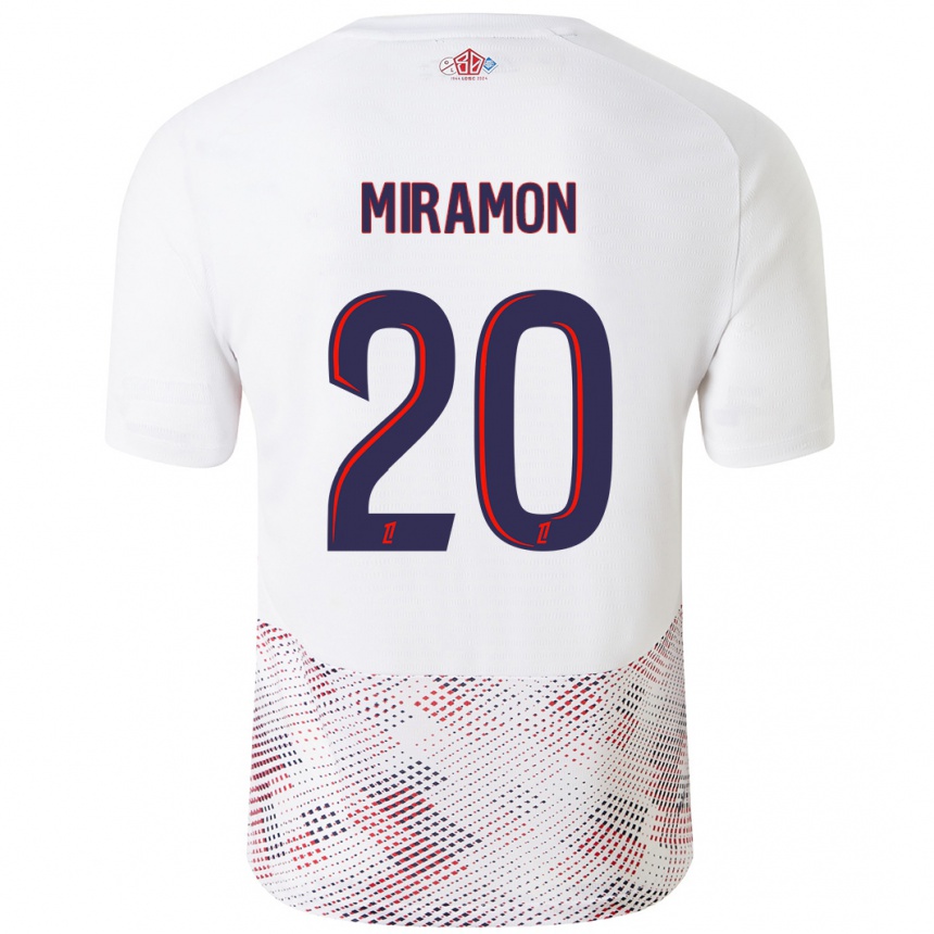 Enfant Football Maillot Ignacio Miramón #20 Blanc Bleu Royal Tenues Extérieur 2024/25 Canada