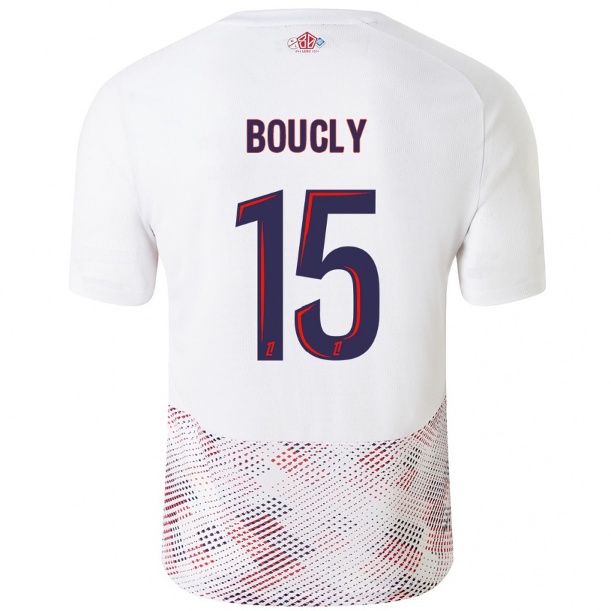 Enfant Football Maillot Maite Boucly #15 Blanc Bleu Royal Tenues Extérieur 2024/25 Canada