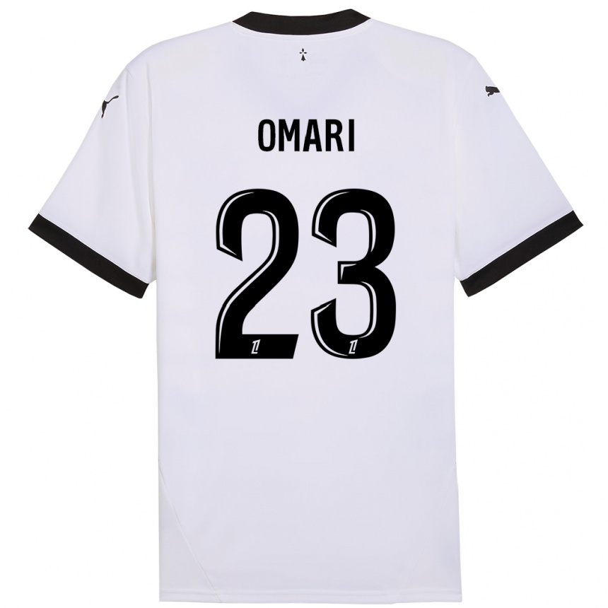 Kids Football Warmed Omari #23 White Black Away Jersey 2024/25 T-Shirt Canada