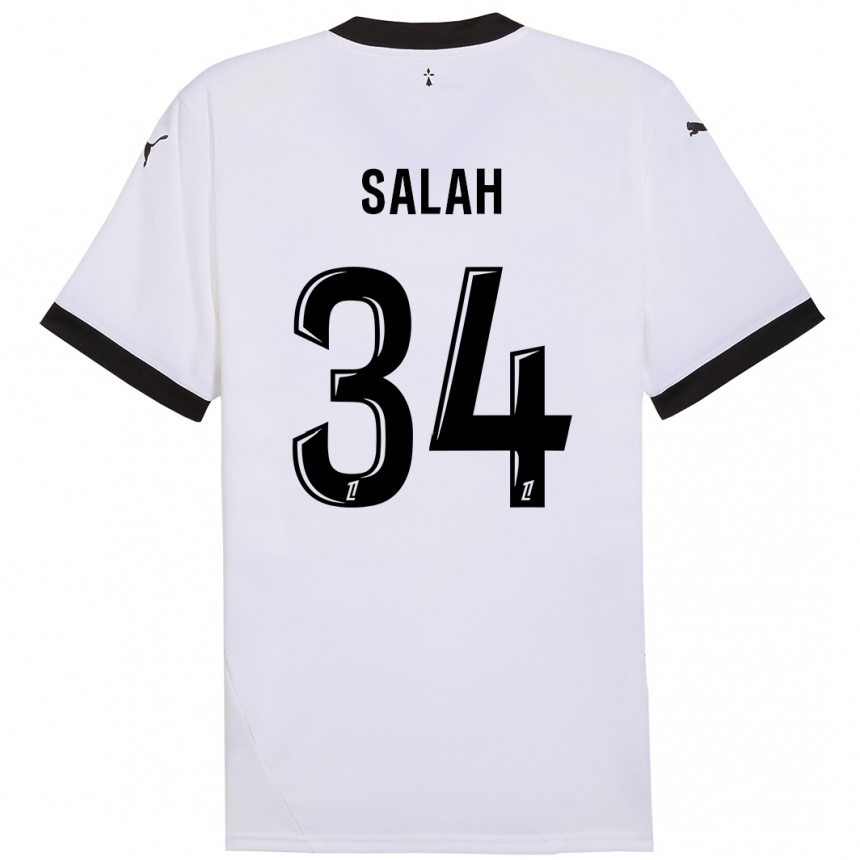 Enfant Football Maillot Ibrahim Salah #34 Blanc Noir Tenues Extérieur 2024/25 Canada