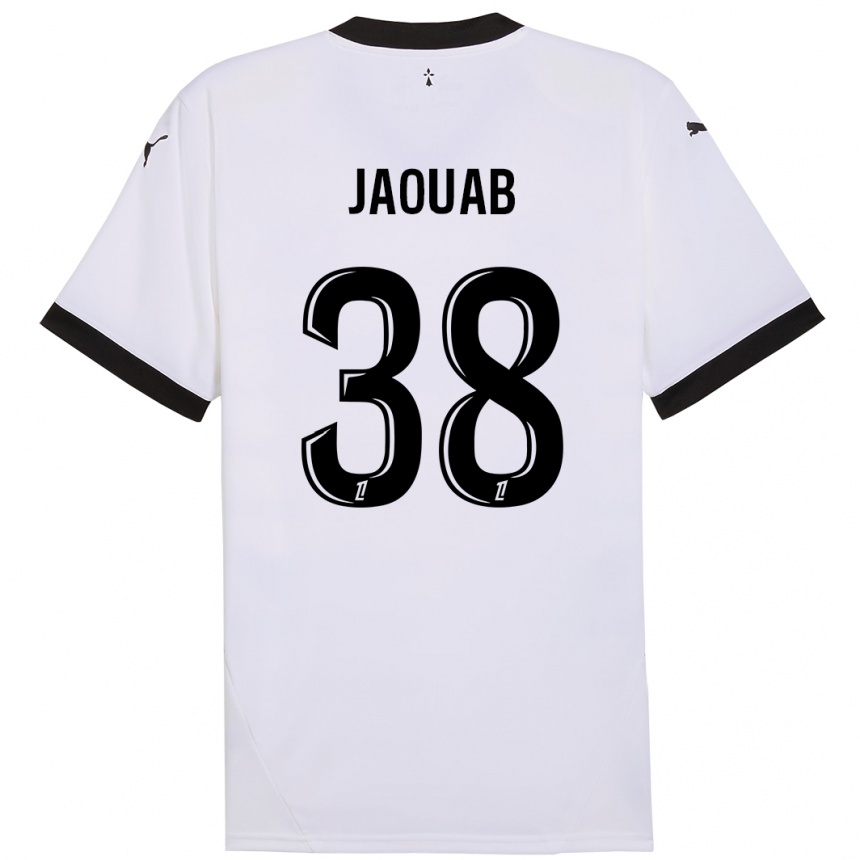 Enfant Football Maillot Mohamed Jaouab #38 Blanc Noir Tenues Extérieur 2024/25 Canada