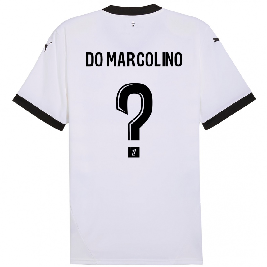 Enfant Football Maillot Arsène Do Marcolino #0 Blanc Noir Tenues Extérieur 2024/25 Canada