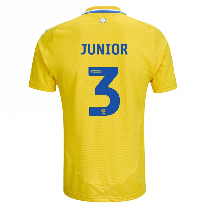 Kids Football Junior Firpo #3 Yellow Blue Away Jersey 2024/25 T-Shirt Canada