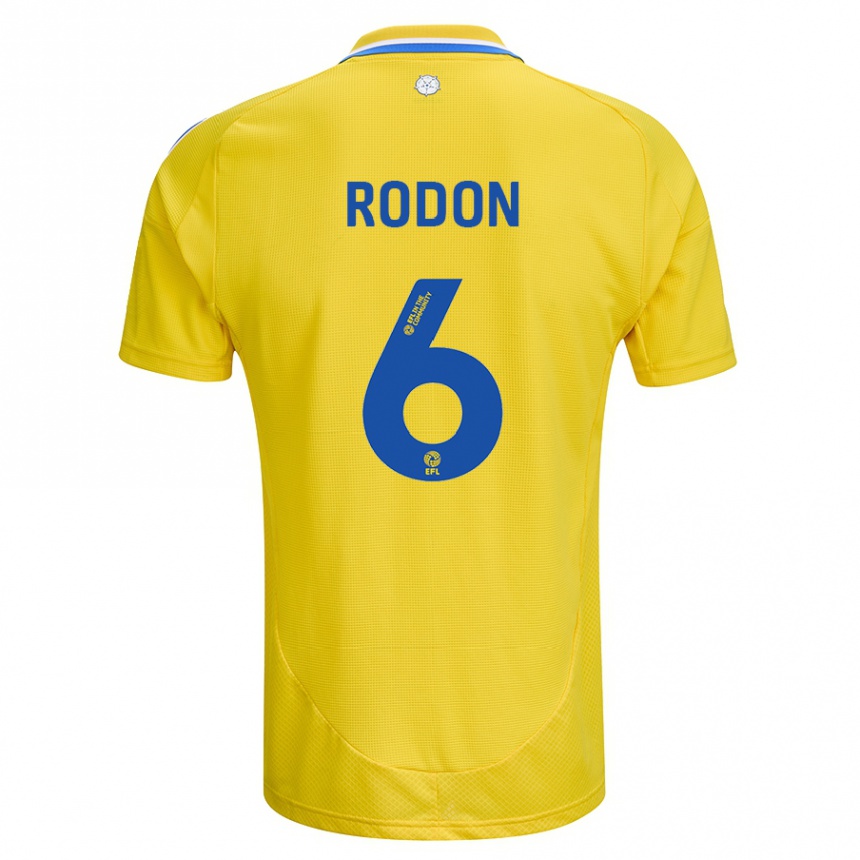 Kids Football Joe Rodon #6 Yellow Blue Away Jersey 2024/25 T-Shirt Canada