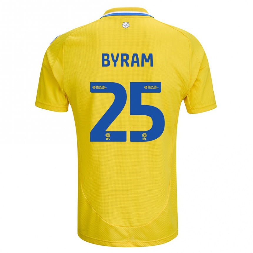 Enfant Football Maillot Sam Byram #25 Jaune Bleu Tenues Extérieur 2024/25 Canada