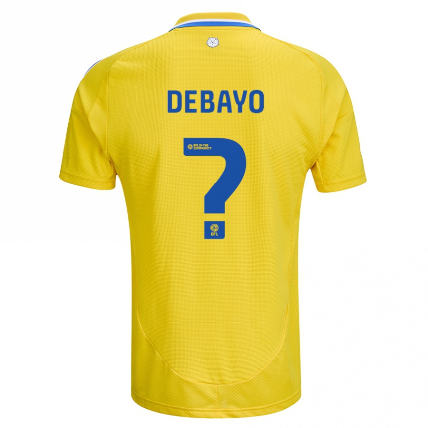 Kids Football James Debayo #0 Yellow Blue Away Jersey 2024/25 T-Shirt Canada