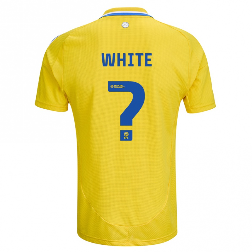 Kids Football Logan White #0 Yellow Blue Away Jersey 2024/25 T-Shirt Canada