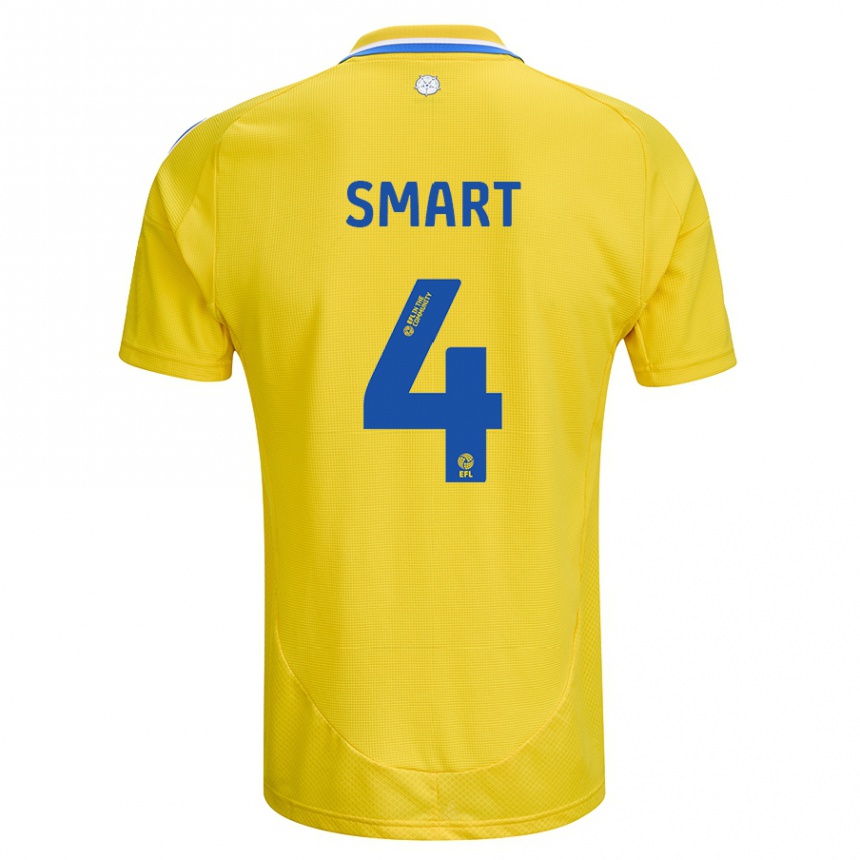 Enfant Football Maillot Olivia Smart #4 Jaune Bleu Tenues Extérieur 2024/25 Canada