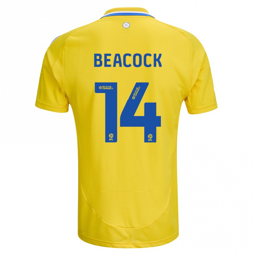 Kids Football Molly Beacock #14 Yellow Blue Away Jersey 2024/25 T-Shirt Canada