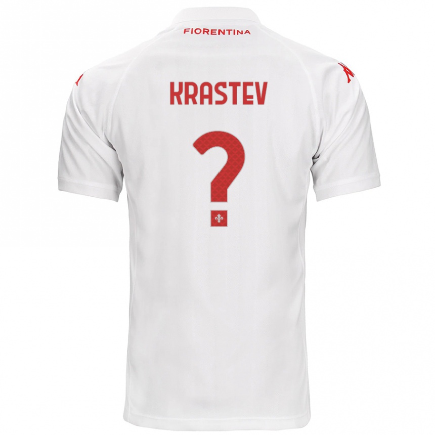 Kids Football Dimo Krastev #0 White Away Jersey 2024/25 T-Shirt Canada