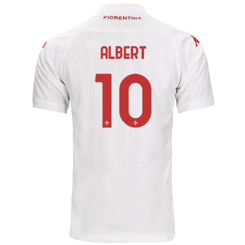 Kids Football Albert Gudmundsson #10 White Away Jersey 2024/25 T-Shirt Canada