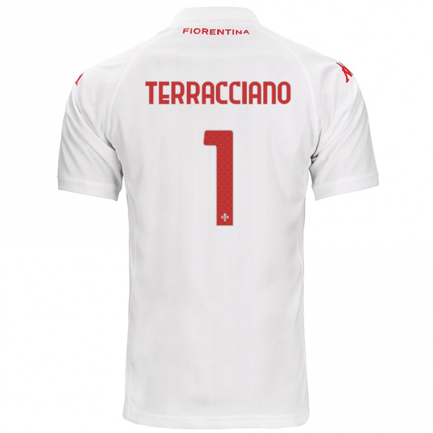 Enfant Football Maillot Pietro Terracciano #1 Blanc Tenues Extérieur 2024/25 Canada