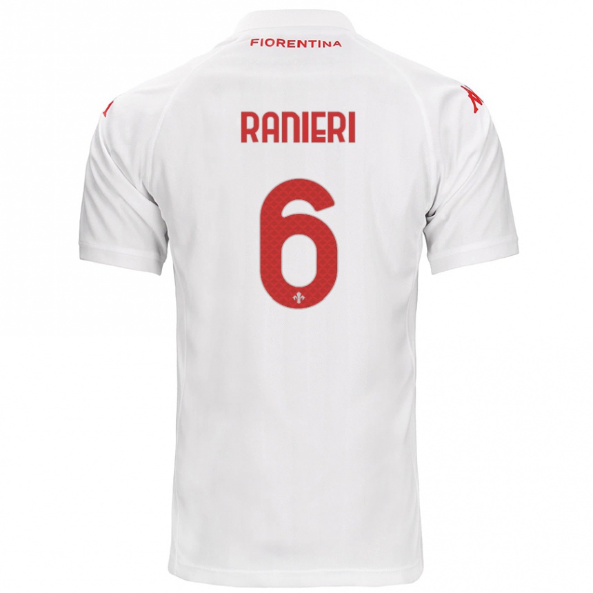 Kids Football Luca Ranieri #6 White Away Jersey 2024/25 T-Shirt Canada