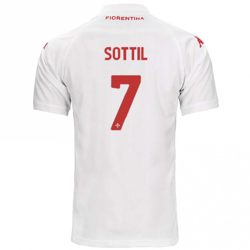 Kids Football Riccardo Sottil #7 White Away Jersey 2024/25 T-Shirt Canada