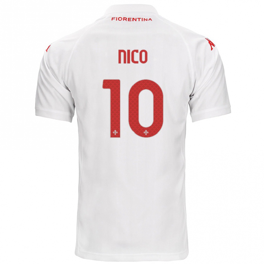 Kids Football Nicolás González #10 White Away Jersey 2024/25 T-Shirt Canada