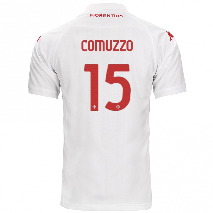 Enfant Football Maillot Pietro Comuzzo #15 Blanc Tenues Extérieur 2024/25 Canada