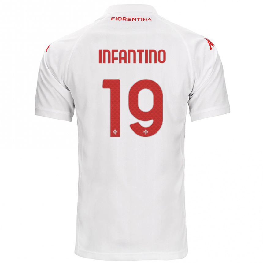 Kids Football Gino Infantino #19 White Away Jersey 2024/25 T-Shirt Canada