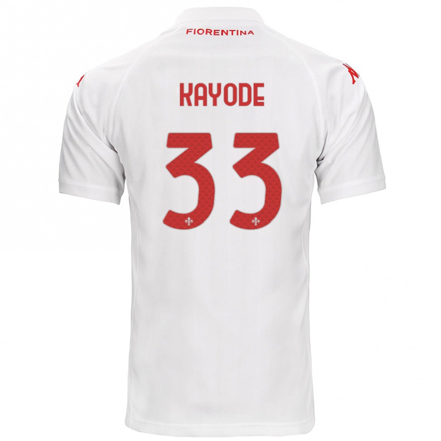 Kids Football Michael Kayode #33 White Away Jersey 2024/25 T-Shirt Canada