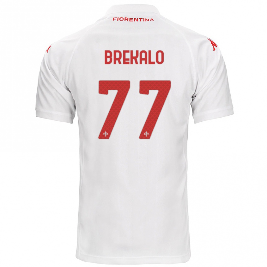 Kids Football Josip Brekalo #77 White Away Jersey 2024/25 T-Shirt Canada