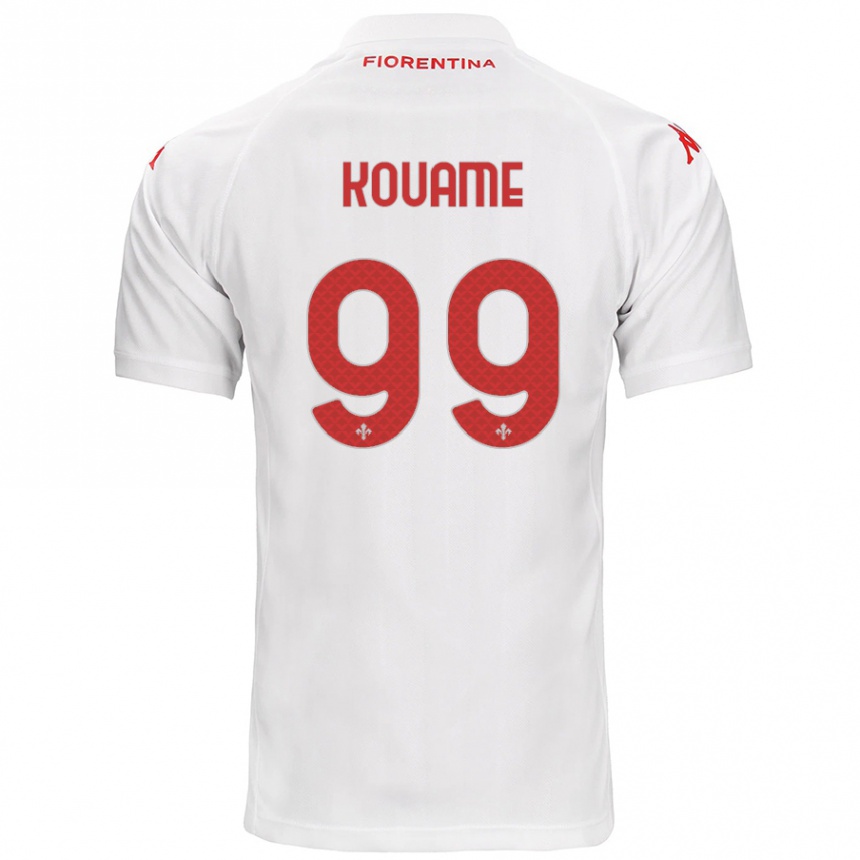 Kids Football Christian Kouamé #99 White Away Jersey 2024/25 T-Shirt Canada