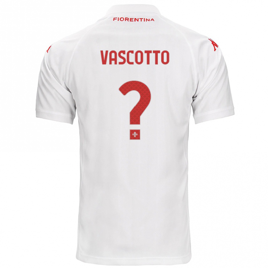 Kids Football Edoardo Vascotto #0 White Away Jersey 2024/25 T-Shirt Canada